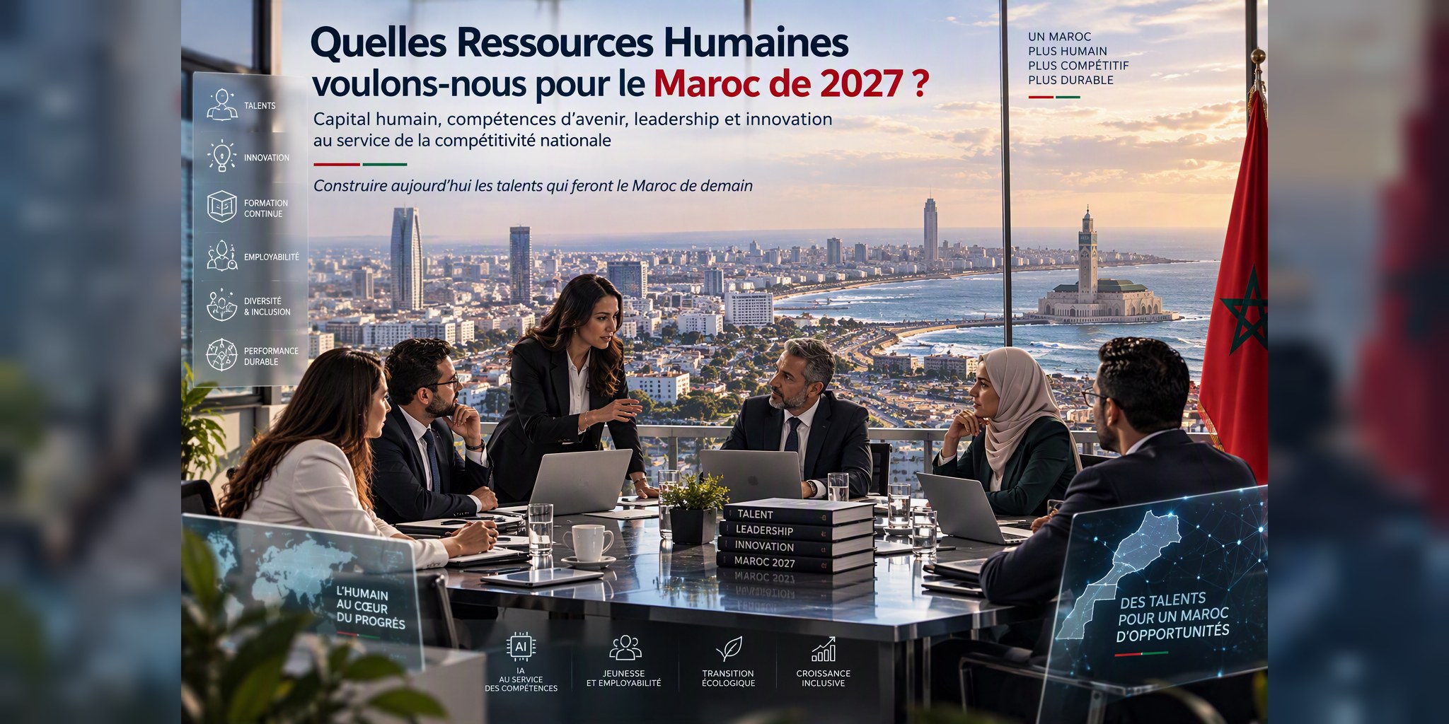 Quelles ressources humaines voulons-nous pour le Maroc de 2027 ? Réunion de dirigeants face à Casablanca